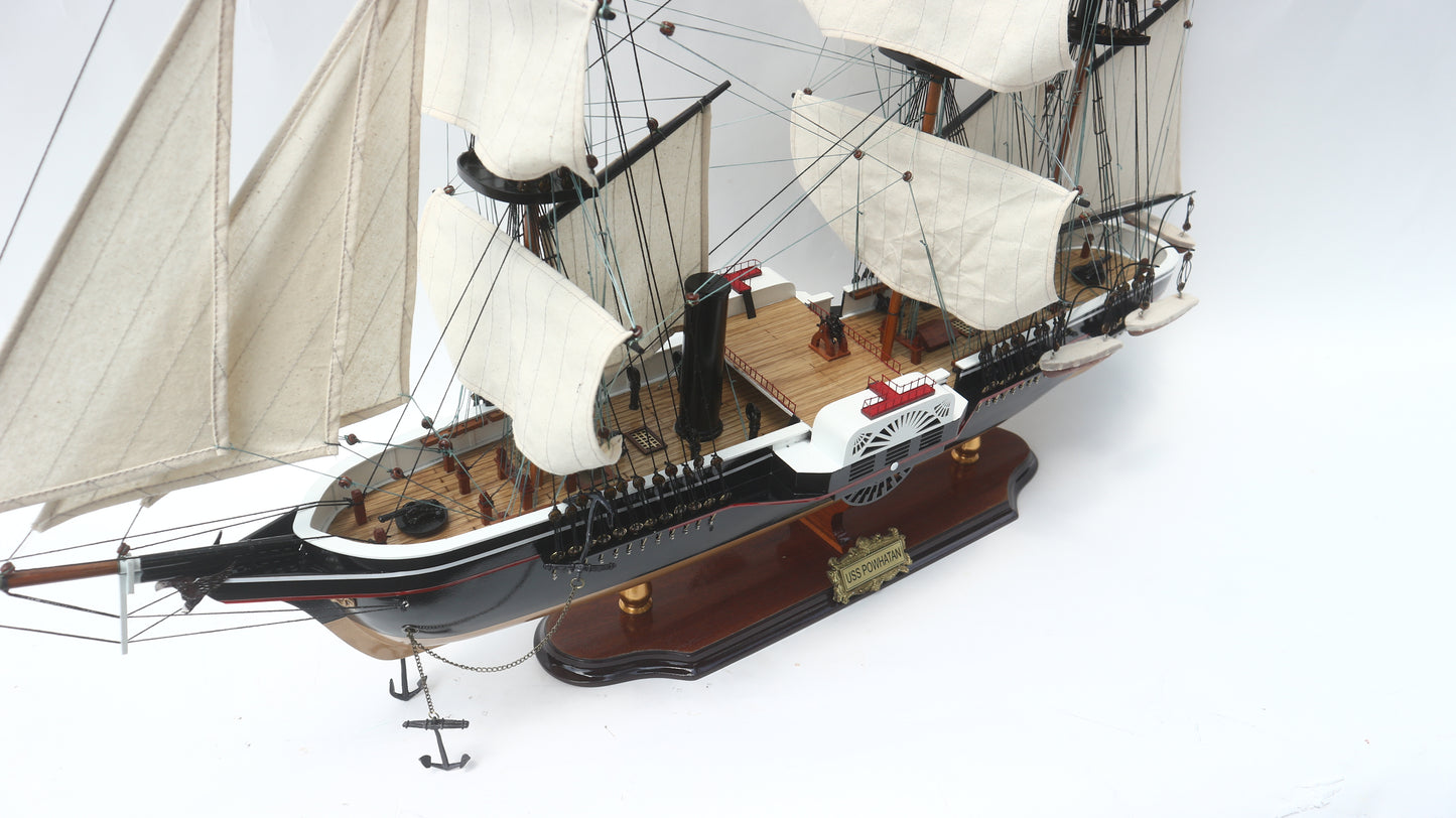 USS POWHATAN / ship model / handmade / Compass Models