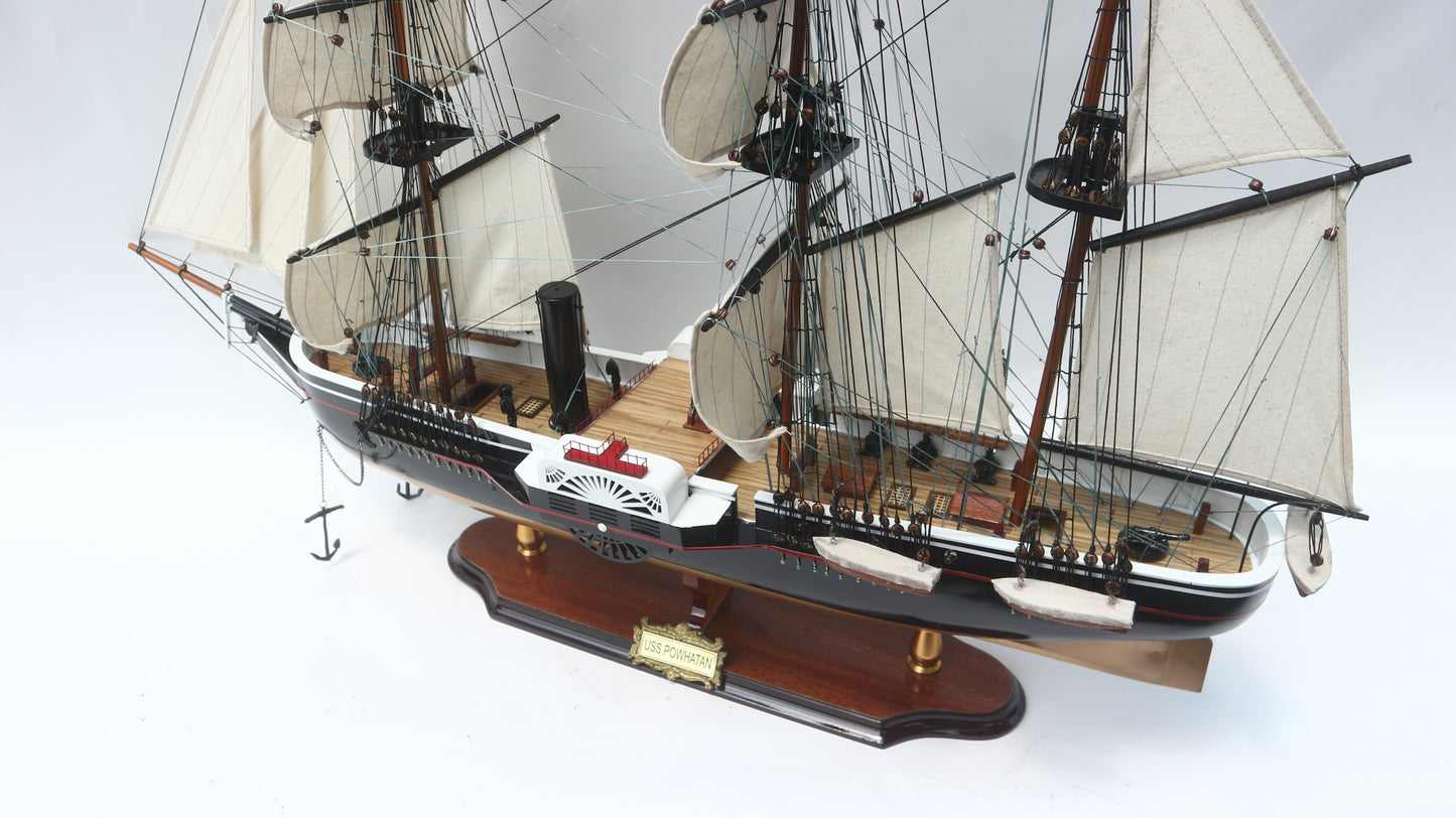 USS POWHATAN / ship model / handmade / Compass Models