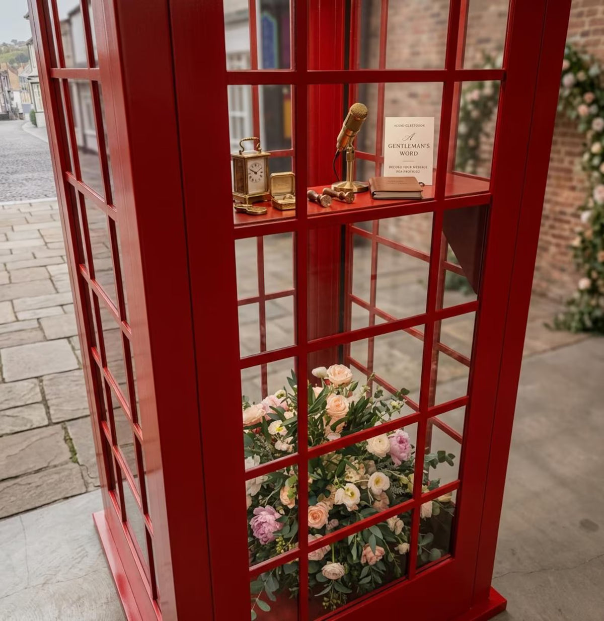 Telefonzelle / Englischer Stil / Hochzeitsdeko