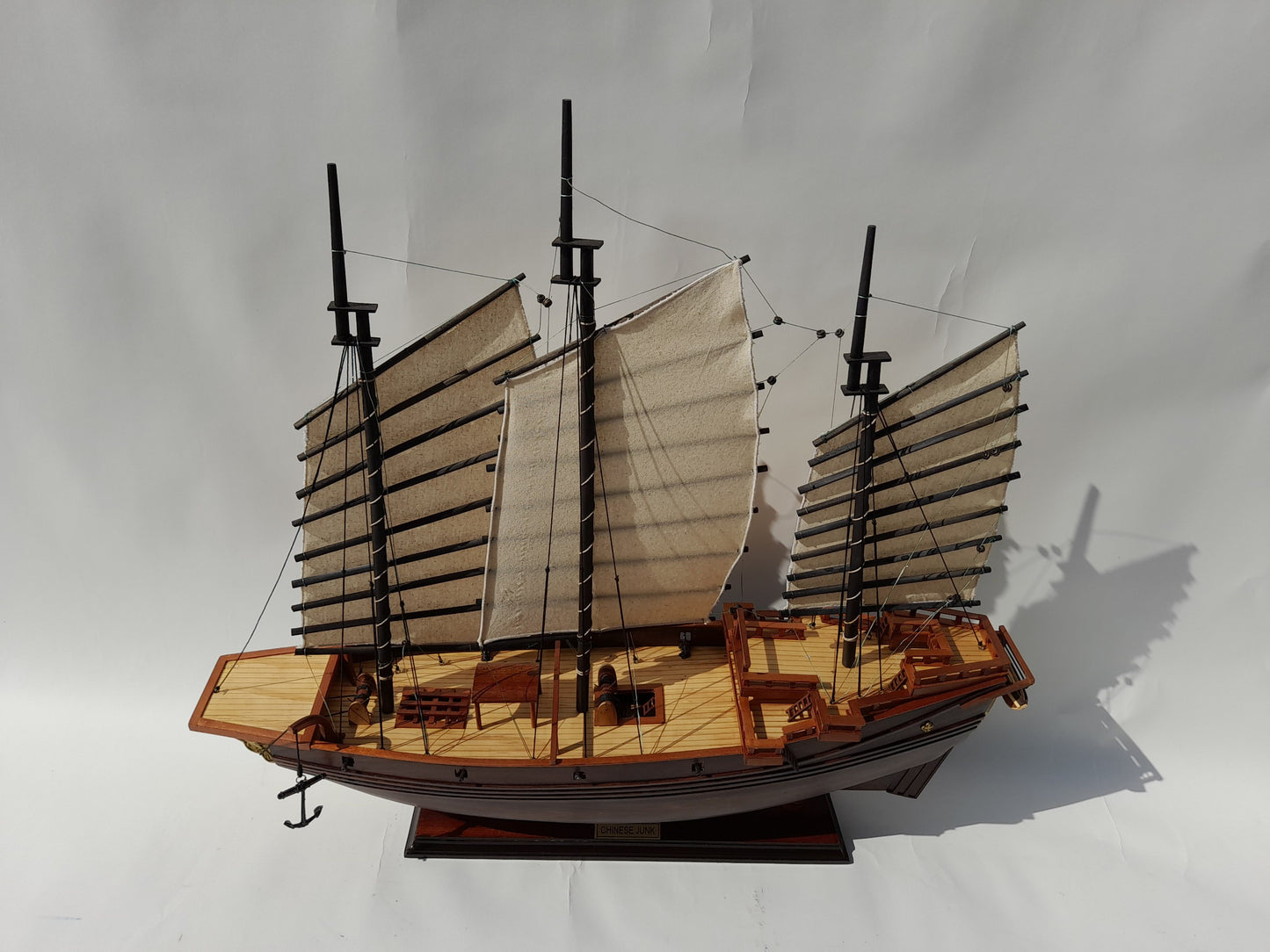 CHINESE JUNK / ship model / handmade / Compass Model