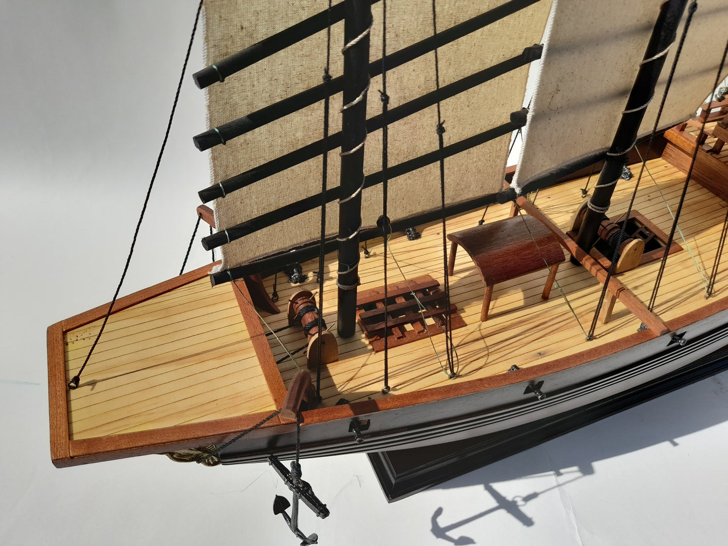 CHINESE JUNK / ship model / handmade / Compass Model